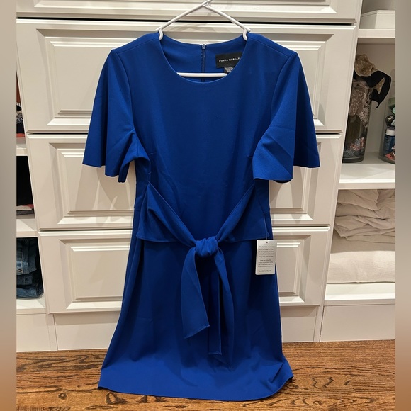 NWT Donna Morgan Flutter Sleeve Waist Tie Dress - Picture 2 of 4